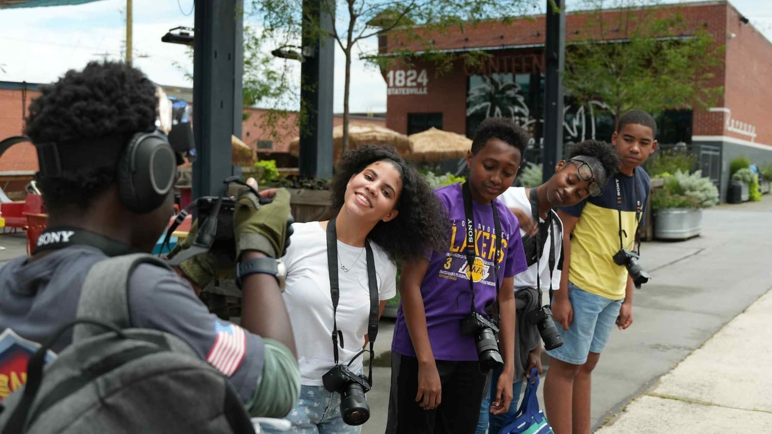 Young photographers creating together in Charlotte
